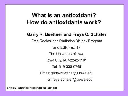 What is an antioxidant? How do antioxidants work?