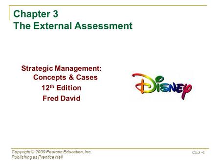 Chapter 3 The External Assessment