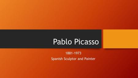 Spanish Sculptor and Painter