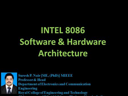 INTEL 8086 Software & Hardware Architecture