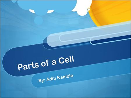 Parts of a Cell By: Aditi Kamble.