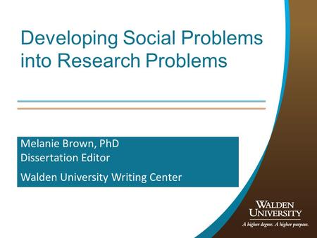 Developing Social Problems into Research Problems