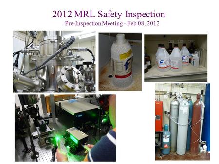 2012 MRL Safety Inspection Pre-Inspection Meeting - Feb 08, 2012.