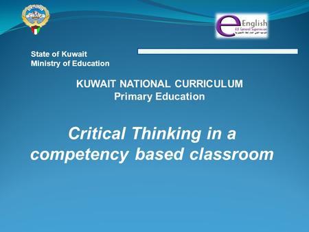 Critical Thinking in a competency based classroom