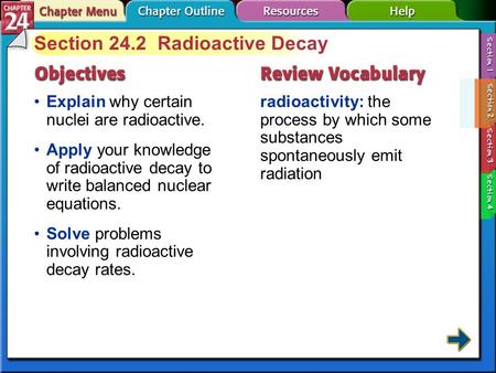 Section 24.2 Radioactive Decay