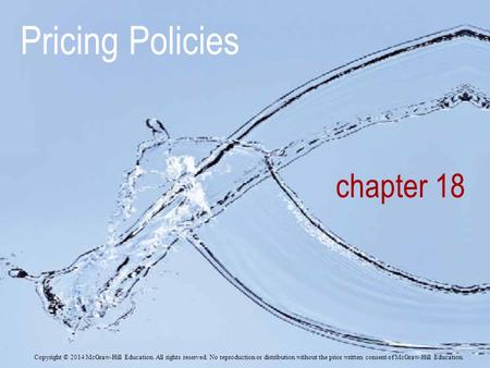Pricing Policies chapter 18