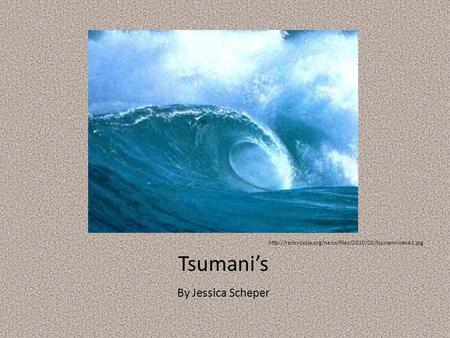 Tsumani’s By Jessica Scheper