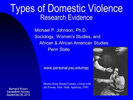 Types of Domestic Violence Research Evidence