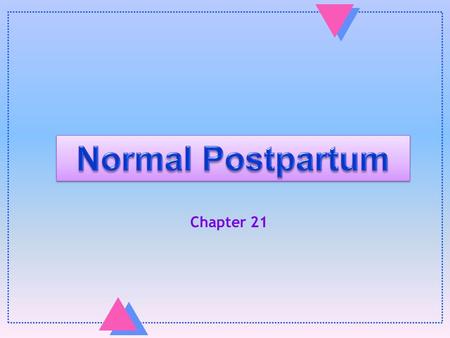 Normal Postpartum Chapter 21.
