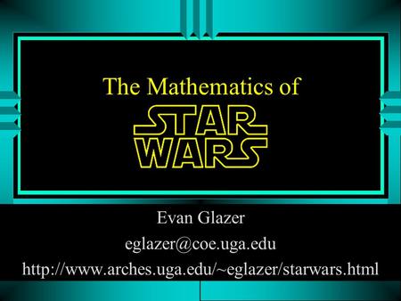 The Mathematics of Evan Glazer
