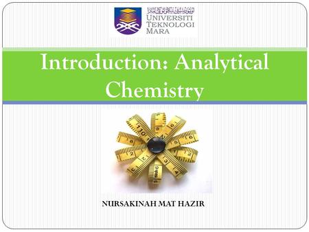 Introduction: Analytical Chemistry
