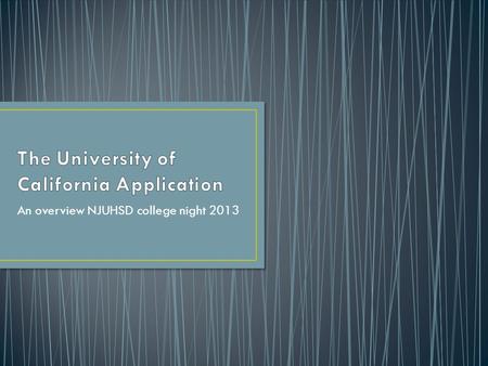 University of california personal statement 2012