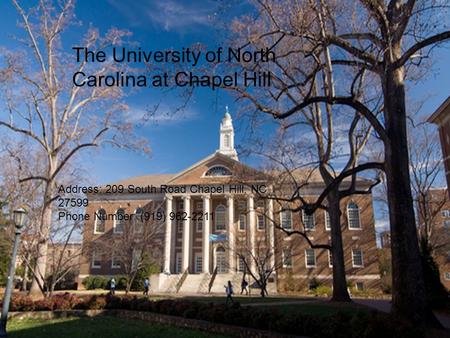 The University of North Carolina (Chapel Hill)