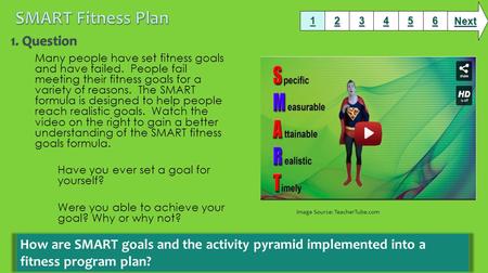 Many people have set fitness goals and have failed. People fail meeting their fitness goals for a variety of reasons. The SMART formula is designed to.