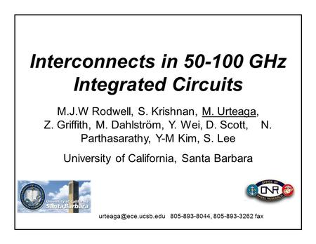 Interconnects in GHz Integrated Circuits