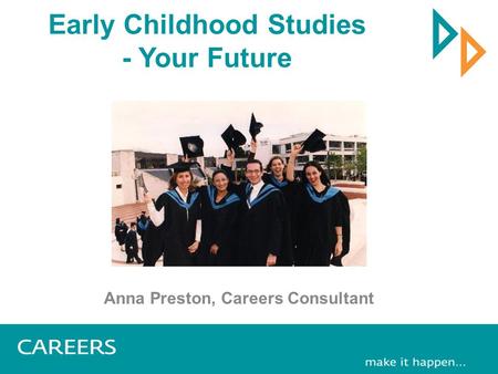 Early Childhood Studies - Your Future Anna Preston, Careers Consultant.