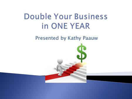 Presented by Kathy Paauw. Kathy Paauw Certified Business & Personal Coach Productivity Consultant Business owner since 1995.