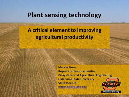 Plant sensing technology
