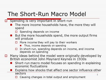 The Short-Run Macro Model
