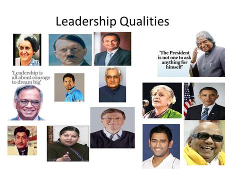 Leadership Qualities.