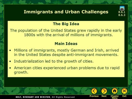 Immigrants and Urban Challenges