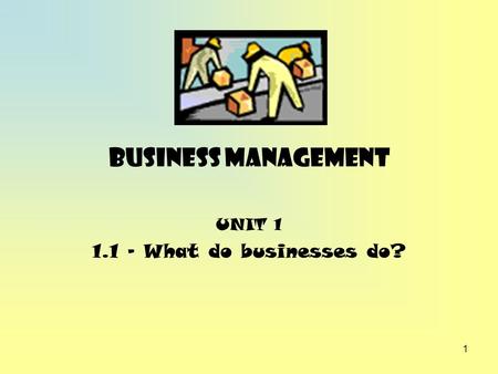 UNIT What do businesses do?