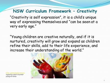 NSW Curriculum Framework – Creativity