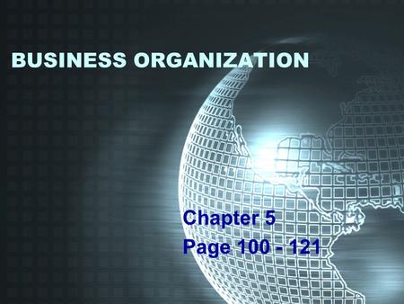 BUSINESS ORGANIZATION