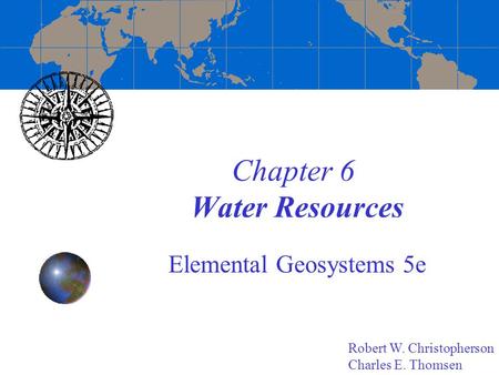 Chapter 6 Water Resources