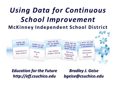 Using Data for Continuous School Improvement
