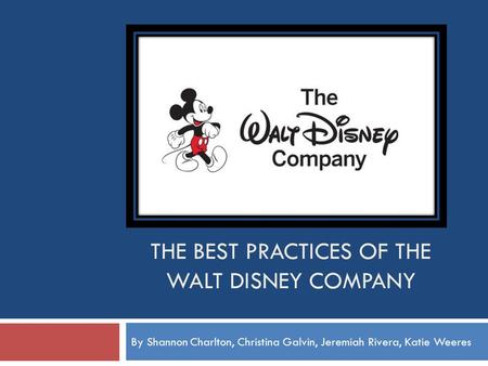 The Best Practices of the walt Disney Company