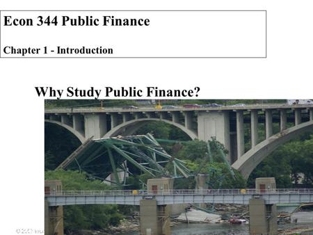 Prepared by: FERNANDO QUIJANO, YVONN QUIJANO, KYLE THIEL & APARNA SUBRAMANIAN 1 Why Study Public Finance? © 2007 Worth Publishers Public Finance and Public.