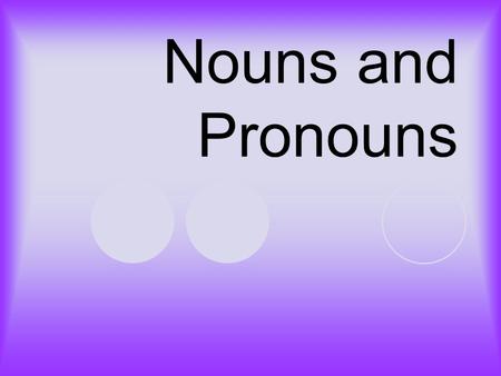 Nouns and Pronouns. What is a noun? Common nouns are any person, place, or thing. Common nouns are not capitalized. Examples:  The city  That newspaper.
