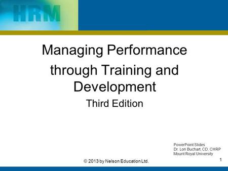 through Training and Development