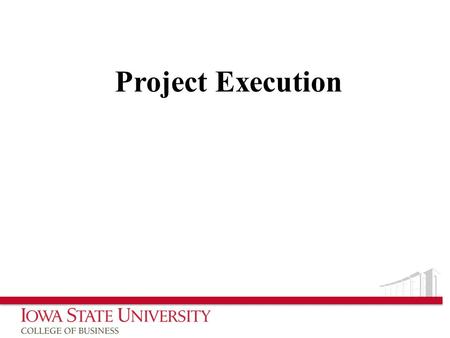 Project Execution.