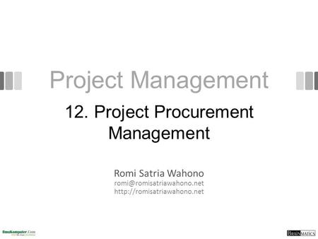 12. Project Procurement Management