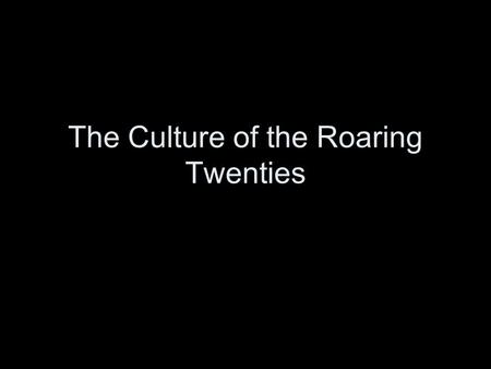 The Culture of the Roaring Twenties. Spectator Sports.