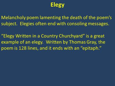 Elegy written in a coutry churchyard essay