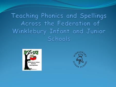 AIMS To share how phonics and spelling is taught at Winklebury To teach the basics of phonics and some useful phonics terms To outline the different stages.