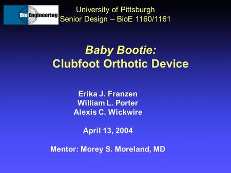 Baby Bootie: Clubfoot Orthotic Device