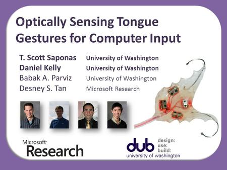 Optically Sensing Tongue Gestures for Computer Input