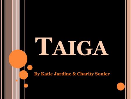 T AIGA By Katie Jardine & Charity Sonier. The Arctic tundra is purple (ice is white). Deciduous forests are dark green. Deserts are light blue. Tropical.