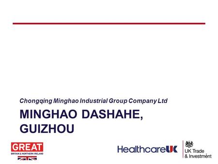 MINGHAO DASHAHE, GUIZHOU Chongqing Minghao Industrial Group Company Ltd 1.