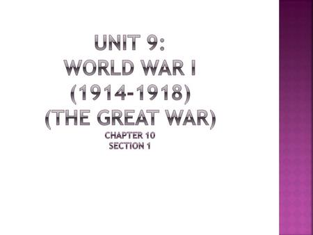 Why was it called “The Great War” instead of World War I?