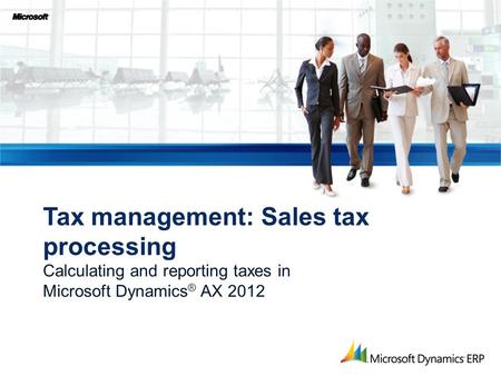 Tax management: Sales tax processing