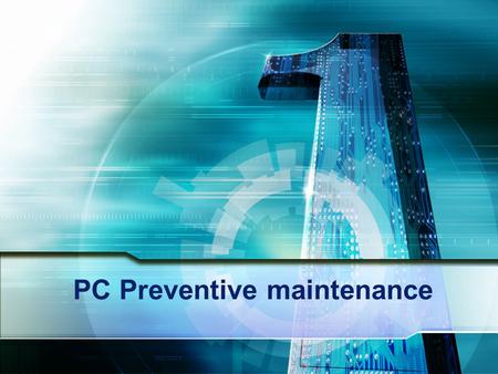 PC Preventive maintenance
