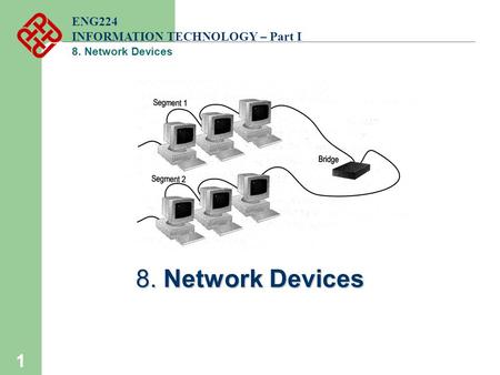 8. Network Devices ENG224 INFORMATION TECHNOLOGY – Part I