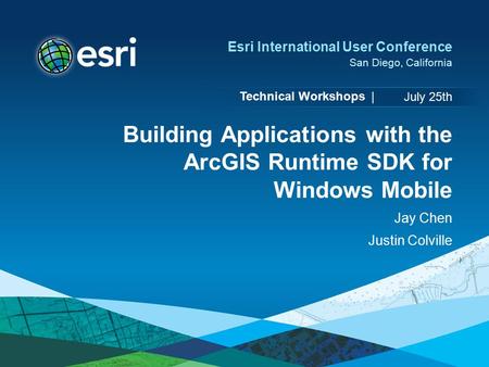 Building Applications with the ArcGIS Runtime SDK for Windows Mobile