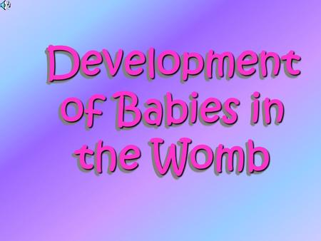 Development of Babies in the Womb. There are steps in development A baby’s development begins in the womb. There are three trimesters, during which development.