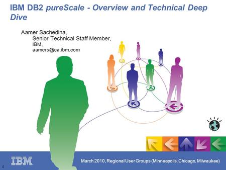 March 2010, Regional User Groups (Minneapolis, Chicago, Milwaukee) 0 IBM DB2 pureScale - Overview and Technical Deep Dive Aamer Sachedina, Senior Technical.